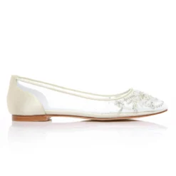 ADORA Transparent Cinderella Flats With Blue Sole