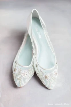 ADORA Transparent Cinderella Flats With Blue Sole