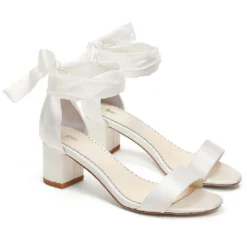 ARDELIA Wedding Open Toe Ankle Wrap Block Heels