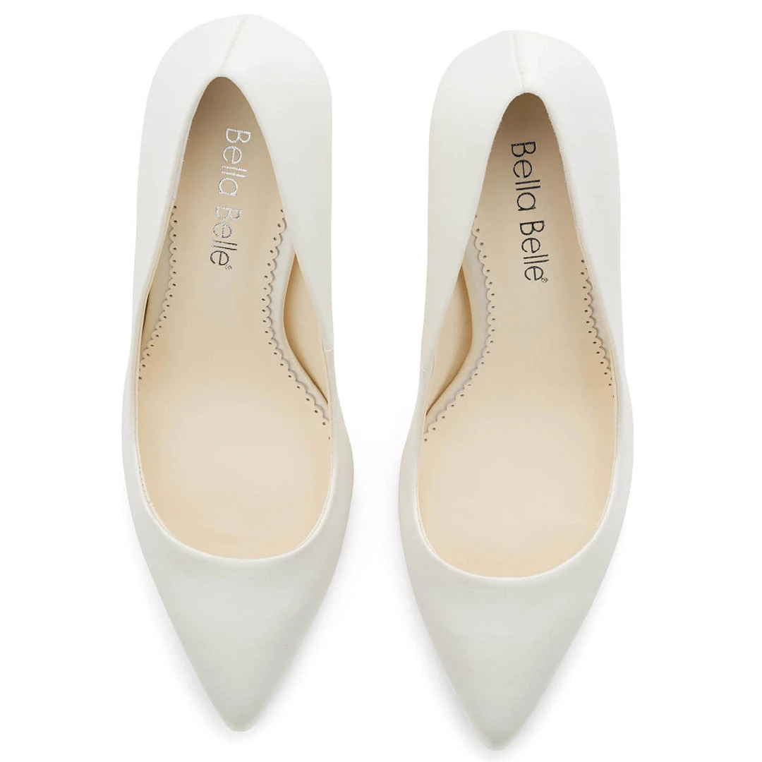 AUDREY IVORY Ivory Pumps With Pearl & Gold Ring Heels Wedding 5 AUDREY IVORY Ivory Pumps With Pearl & Gold Ring Heels Wedding