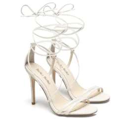 BLAKE Wedding Ivory Strappy Sandals With Heel
