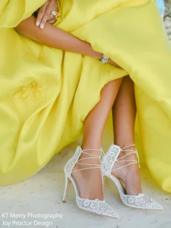 CAMERON Lace Up Wedding Heels In Ivory 11 CAMERON Lace Up Wedding Heels In Ivory