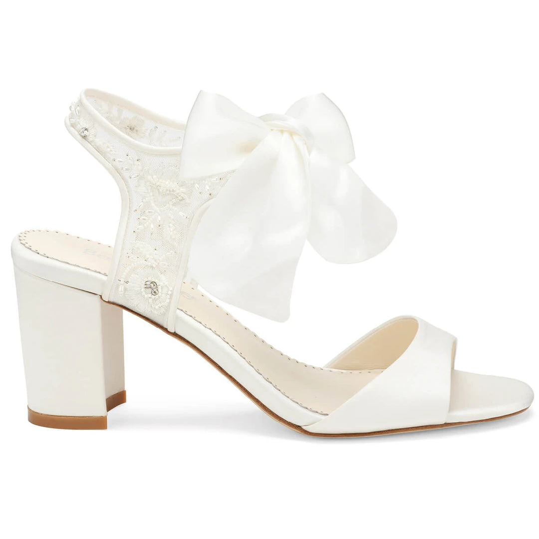 CAMILA Wedding Bridal Shoes Open Toe Block Heel Sandal 3 CAMILA Wedding Bridal Shoes Open Toe Block Heel Sandal