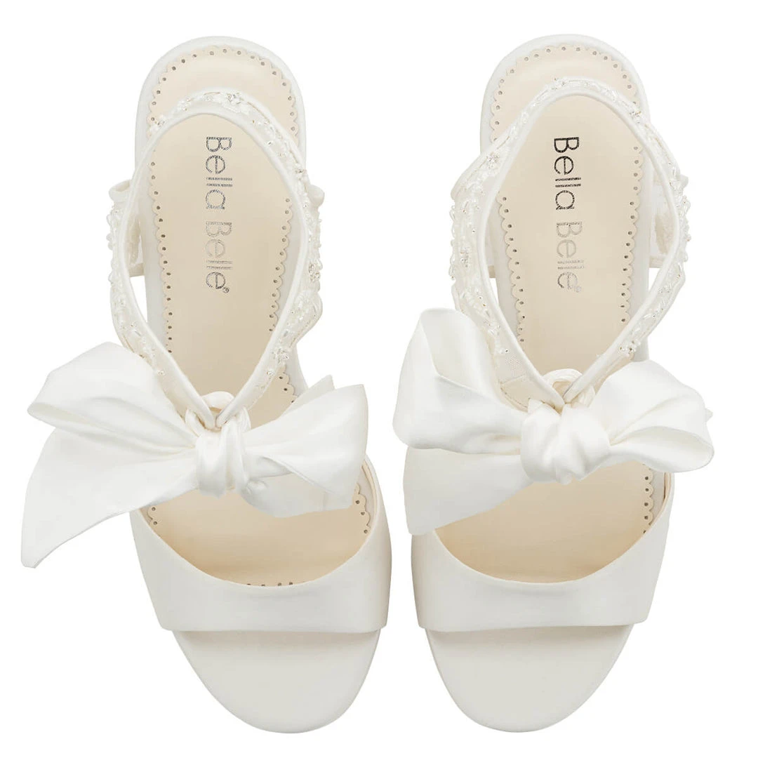 CAMILA Wedding Bridal Shoes Open Toe Block Heel Sandal 5 CAMILA Wedding Bridal Shoes Open Toe Block Heel Sandal