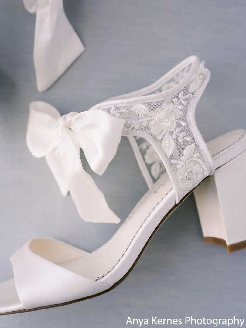 CAMILA Wedding Bridal Shoes Open Toe Block Heel Sandal 2 CAMILA Wedding Bridal Shoes Open Toe Block Heel Sandal