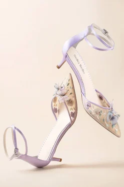 ESTELLE Wedding Garden Lavender Low Heel With Butterflies 12 ESTELLE Wedding Garden Lavender Low Heel With Butterflies