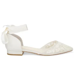 IVY Lace And Pearl Wedding Flats