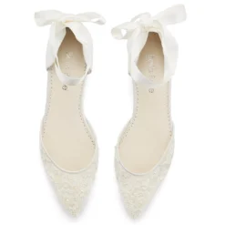 IVY Lace And Pearl Wedding Flats