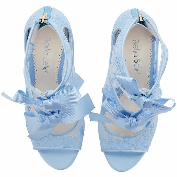 JANE BLUE Blue Lace Heels Wedding 5 JANE BLUE Blue Lace Heels Wedding