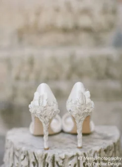 JOSEPHINE Butterfly And Flower Embellished Heel Pumps