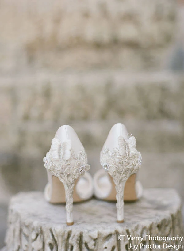 JOSEPHINE Butterfly And Flower Embellished Heel Pumps 2 JOSEPHINE Butterfly And Flower Embellished Heel Pumps