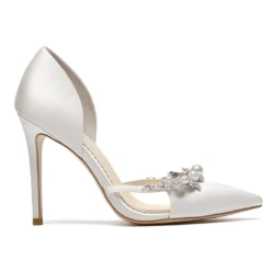 LILIAN Wedding D’Orsay Silk Pearl And Crystal Heels 9 LILIAN Wedding D’Orsay Silk Pearl And Crystal Heels