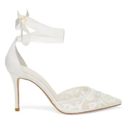 PENELOPE Lace And Pearl Wedding Shoes