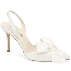 REESE Wedding Pointed Toe Heels With Bow For Brides