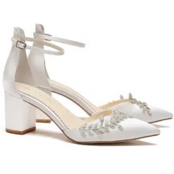 VALERIE Crystal Vine Rhinestone Block Heel