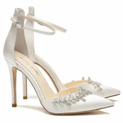 VICTORIA Crystal High Heel Wedding Shoes, Rhinestone Embellished