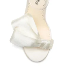 ZOEY Asymmetrical Open Toe Bow Wedding Heels