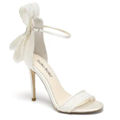 LEILA Lace Bow Wedding Shoes With Stiletto Heel