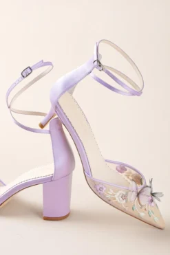 ESTELLE Wedding Garden Lavender Low Heel With Butterflies 13 ESTELLE Wedding Garden Lavender Low Heel With Butterflies
