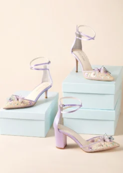 ESTELLE Wedding Garden Lavender Low Heel With Butterflies 14 ESTELLE Wedding Garden Lavender Low Heel With Butterflies
