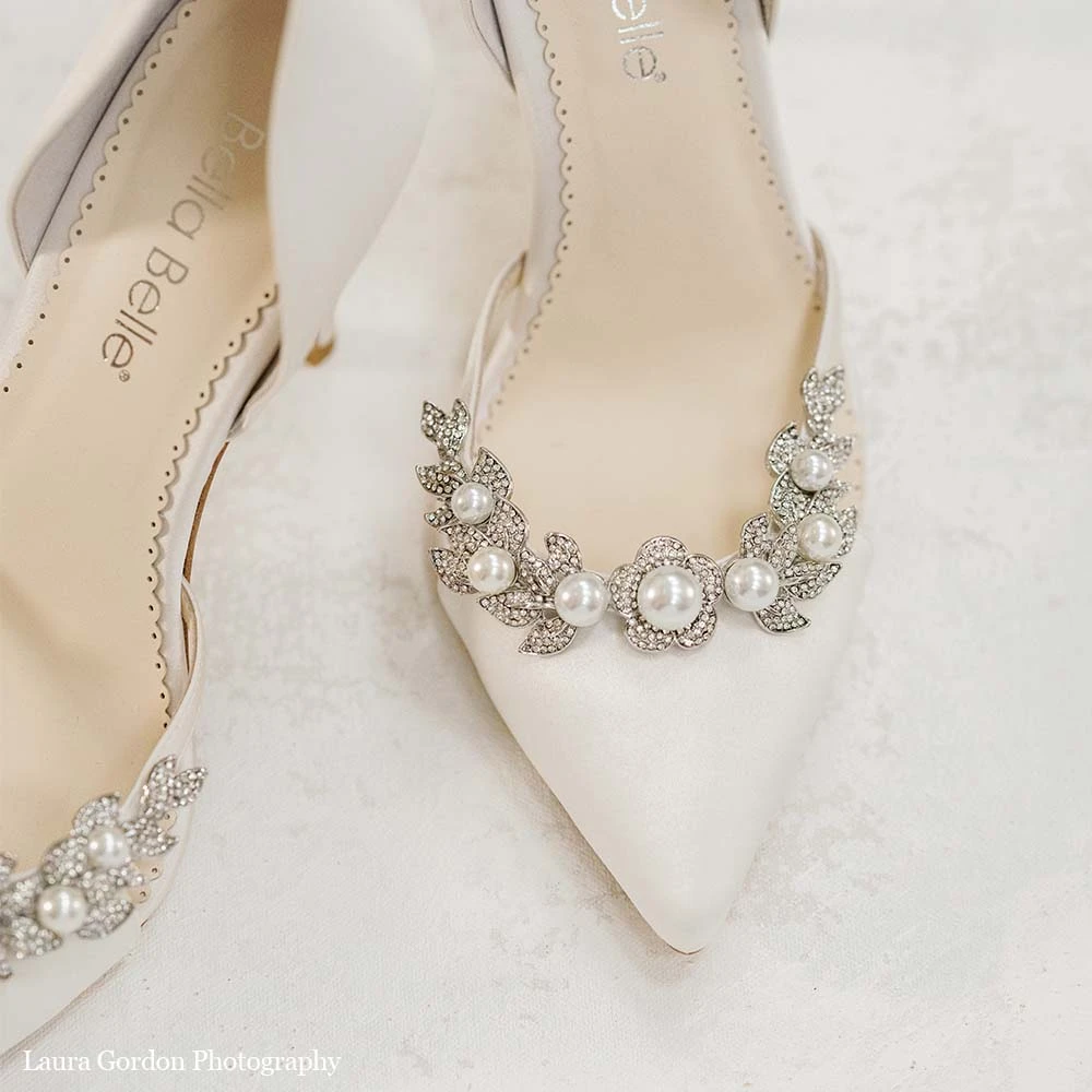 LILIAN Wedding D’Orsay Silk Pearl And Crystal Heels 7 LILIAN Wedding D’Orsay Silk Pearl And Crystal Heels