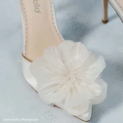 HARLOW Ivory Flower Chiffon Wedding Shoes