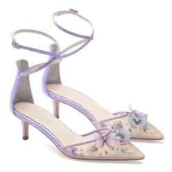 ESTELLE Wedding Garden Lavender Low Heel With Butterflies