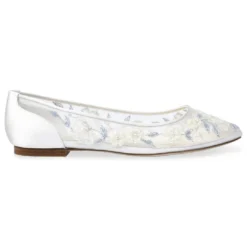 FIONA Baby Blue Floral Lace Ivory Wedding Flats 11 FIONA Baby Blue Floral Lace Ivory Wedding Flats