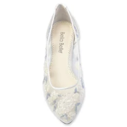 FIONA Baby Blue Floral Lace Ivory Wedding Flats 12 FIONA Baby Blue Floral Lace Ivory Wedding Flats