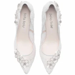 AURORA Wedding Crystal And Lace Bridal Shoes