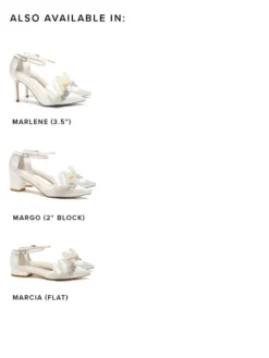 MARCIA Flat Wedding Shoes With Crystal And Bow