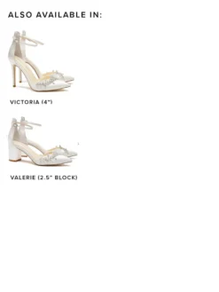 VICTORIA Crystal High Heel Wedding Shoes, Rhinestone Embellished
