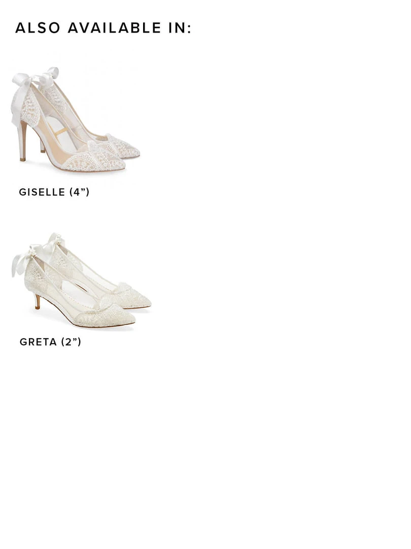 GISELLE Ivory Lace Boho Wedding Heels With Ribbon Tie 10 GISELLE Ivory Lace Boho Wedding Heels With Ribbon Tie