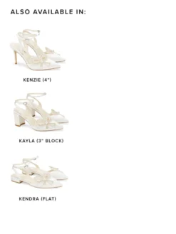 KENZIE Ivory Beaded Pearl Bow Shoes, Bridal Ankle Strap Heels With Bow 15 KENZIE Ivory Beaded Pearl Bow Shoes, Bridal Ankle Strap Heels With Bow