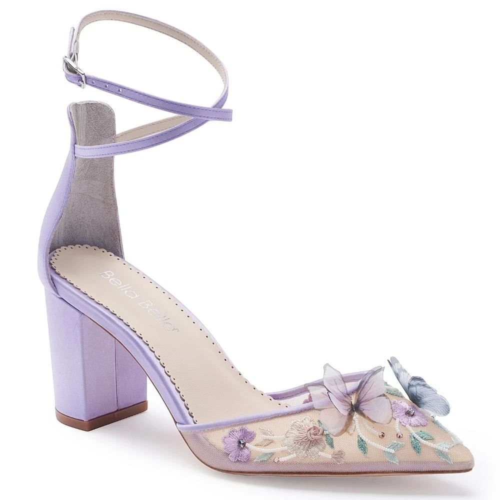 ELIZA Wedding Lavender Butterfly Garden Block Heels 4 ELIZA Wedding Lavender Butterfly Garden Block Heels