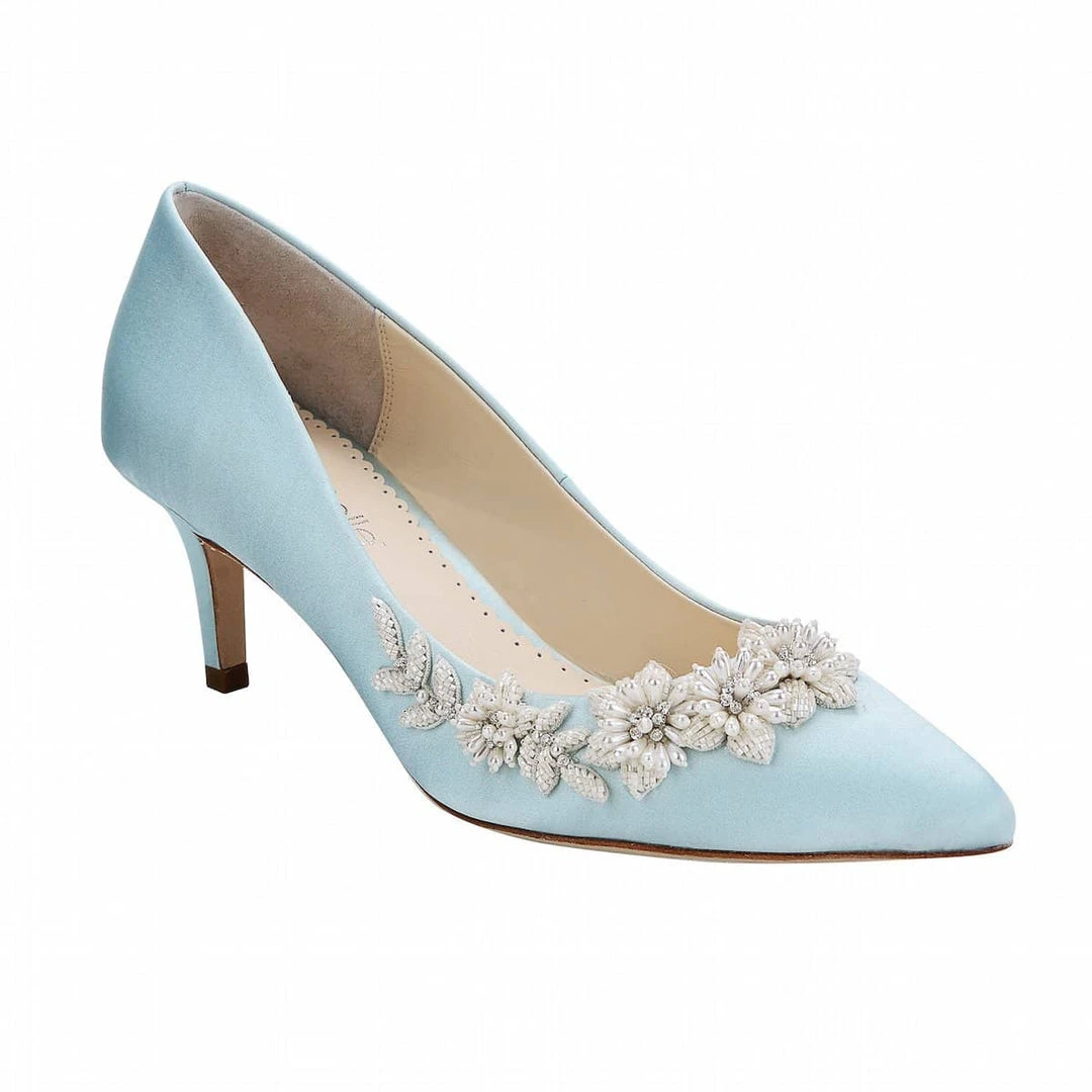 IRIS BLUE Light Blue Heels, Blue Kitten Heel Wedding Shoes 4 IRIS BLUE Light Blue Heels, Blue Kitten Heel Wedding Shoes