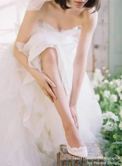 JASMINE 3D Floral Pearl Wedding Shoes