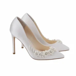 JASMINE 3D Floral Pearl Wedding Shoes
