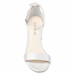 FABIOLA Embellished Block Heel Sandals Pearl Wedding Shoes 14 FABIOLA Embellished Block Heel Sandals Pearl Wedding Shoes