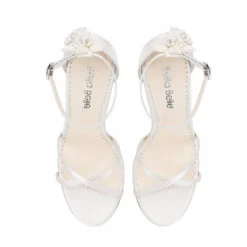 GARDENIA Ivory Ankle Strap Heels With Pearls & Beads Stiletto Wedding Shoes 13 GARDENIA Ivory Ankle Strap Heels With Pearls & Beads Stiletto Wedding Shoes