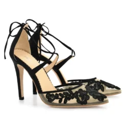 Black Mesh Heels, Anita Black