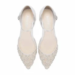 INES Wedding Art Deco Bridal Pearl Flat Shoes 12 INES Wedding Art Deco Bridal Pearl Flat Shoes