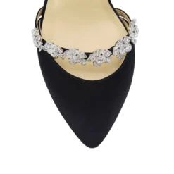 OLIVIA BLACK Evening Heels With Bow Ankle Strap And Rhinestone Ankle Strap Heels 12 OLIVIA BLACK Evening Heels With Bow Ankle Strap And Rhinestone Ankle Strap Heels