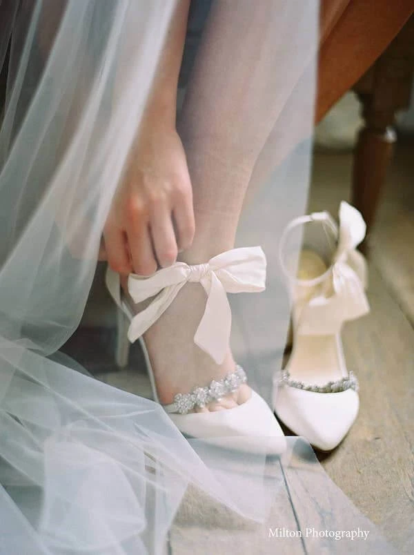 OLIVIA IVORY Wedding Ivory Bridal Shoes With Bows & Jewels 9 OLIVIA IVORY Wedding Ivory Bridal Shoes With Bows & Jewels