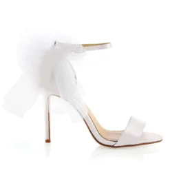 ELISE Ivory Wedding Shoes With Bow Tulle 9 ELISE Ivory Wedding Shoes With Bow Tulle
