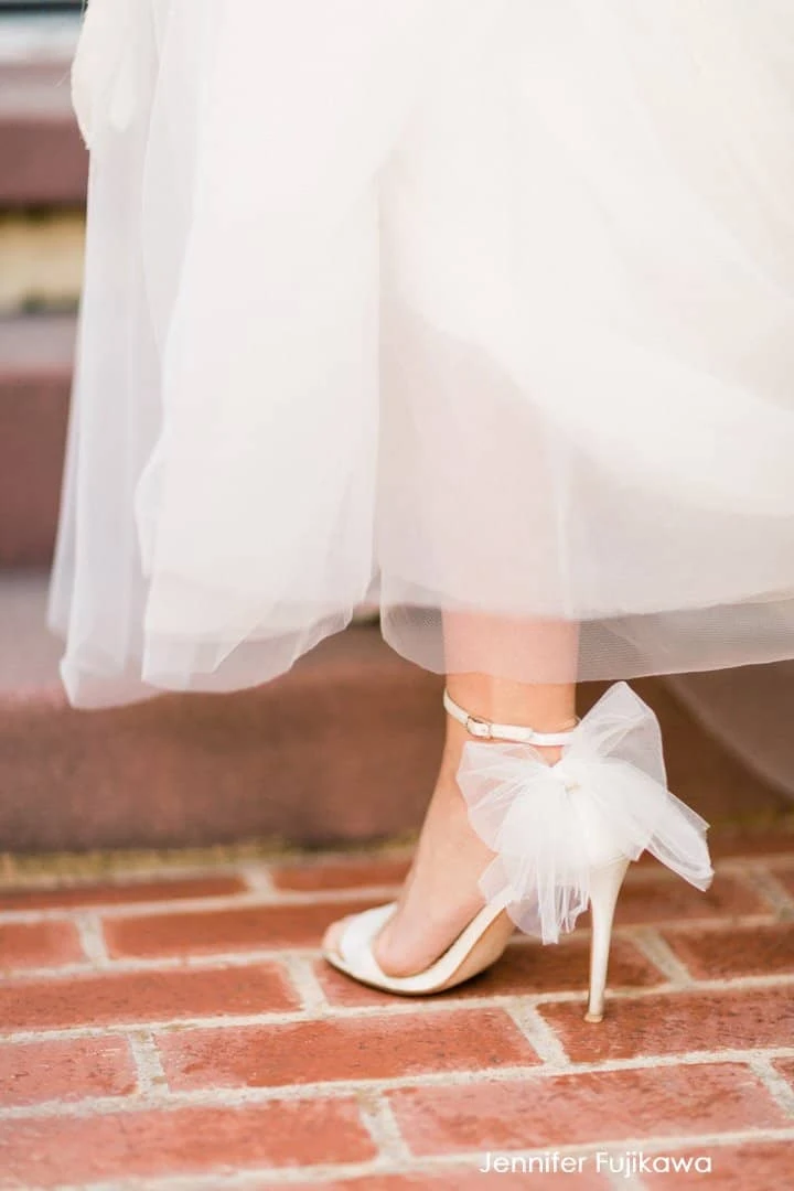ELISE Ivory Wedding Shoes With Bow Tulle 5 ELISE Ivory Wedding Shoes With Bow Tulle
