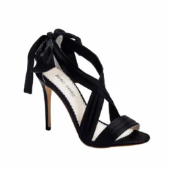 KATE BLACK Evening Ribbon Tie Heels Ankle Bow Pumps