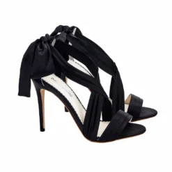 KATE BLACK Evening Ribbon Tie Heels Ankle Bow Pumps