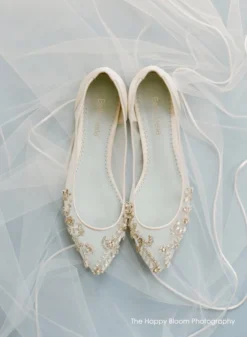 WILLOW Embellished Crystal Flat Shoes For Wedding