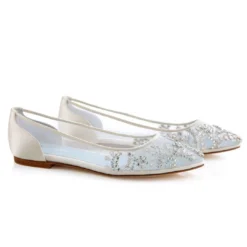 WILLOW Embellished Crystal Flat Shoes For Wedding